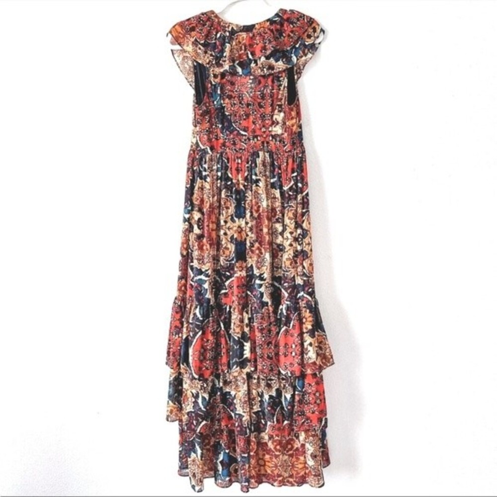 Free People Wear It Out Midi Dress in Black Motif 10 NWOT - Picture 2 of 10